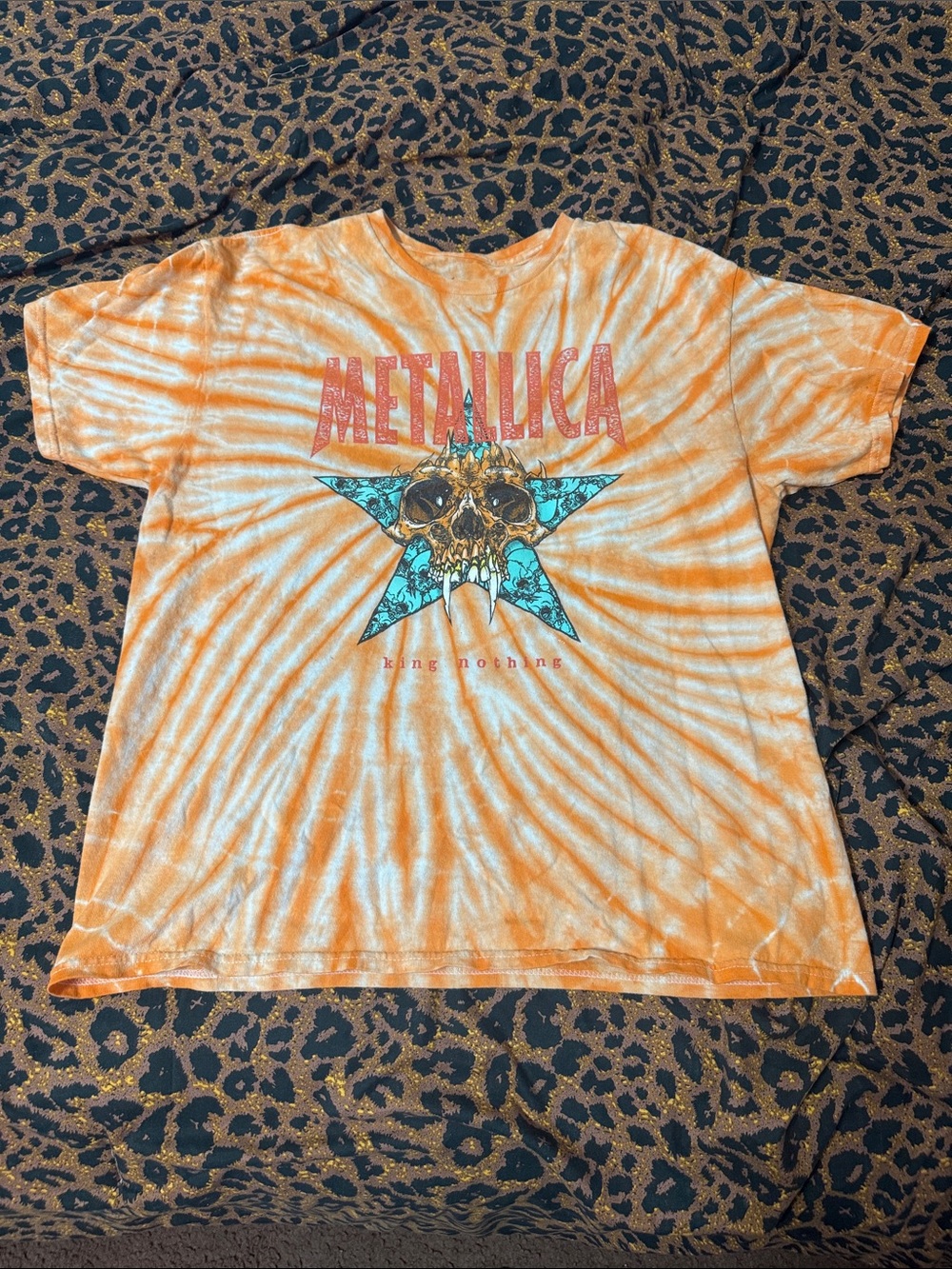 Orange Tie-Dye Short Sleeve Graphic Tee